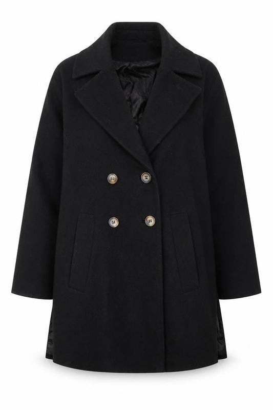 Womens UK Size 4 ASOS Black Pea Coat