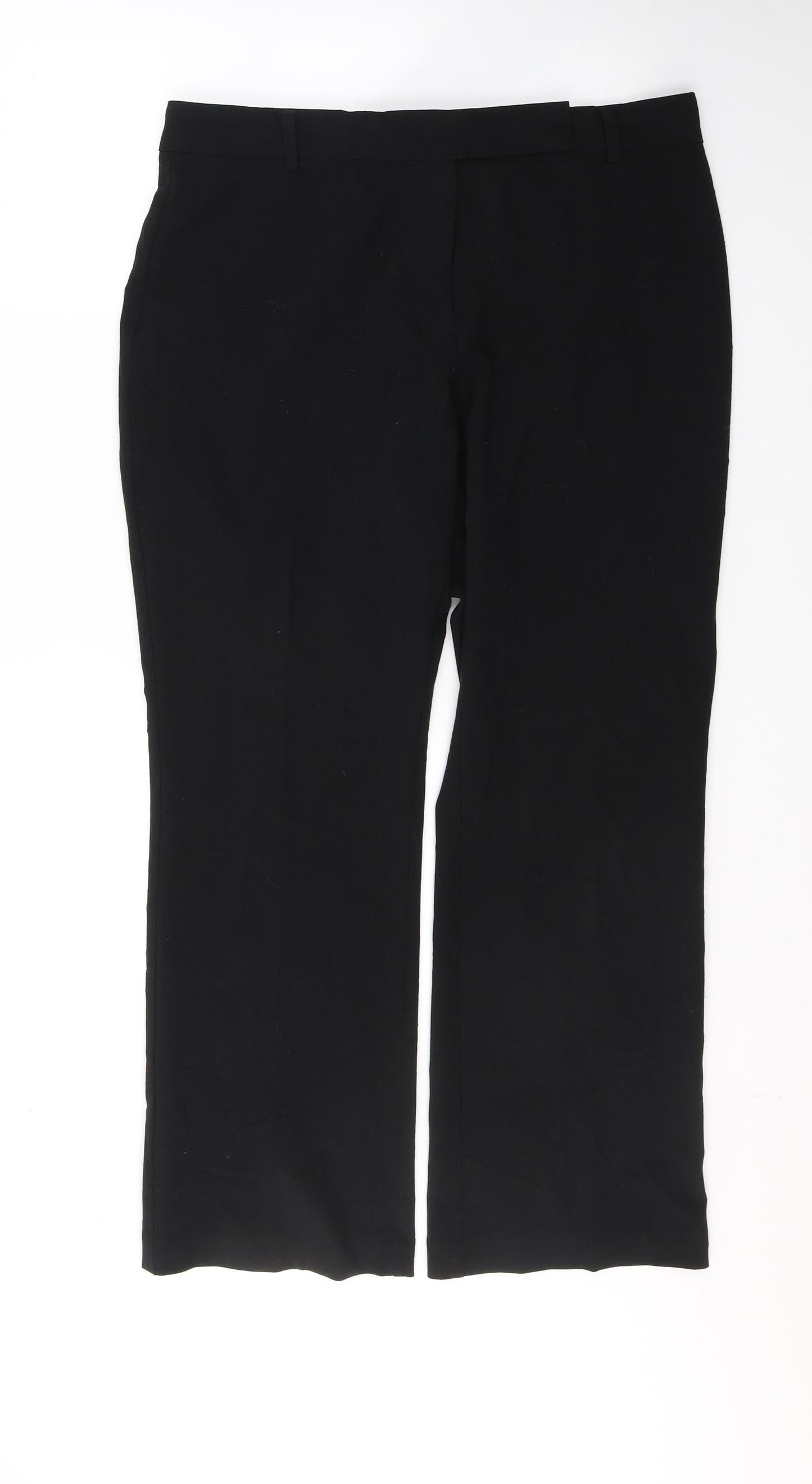 Womens UK Size 14 Marks and Spencer Regular Fit  Black Trousers