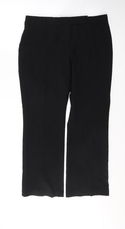 Womens UK Size 14 Marks and Spencer Regular Fit  Black Trousers
