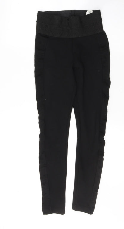 Womens UK Size XS Zara  Jegging Black Leggings
