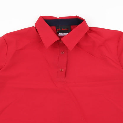 Mens UK Size XL Mr. Max Red  Button-Up 3/4 Sleeve Casual Shirt