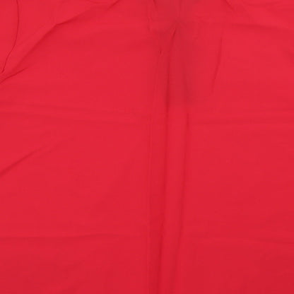 Mens UK Size XL Mr. Max Red  Button-Up 3/4 Sleeve Casual Shirt