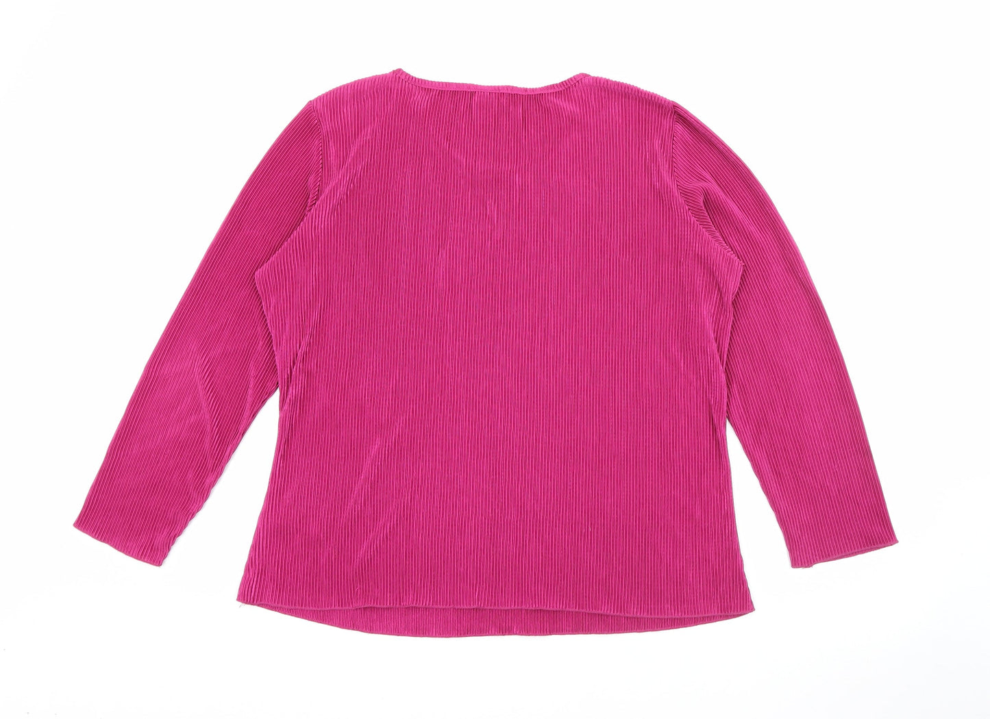 Damart Womens Purple Crew Neck  Polyester Pullover Jumper Size 18