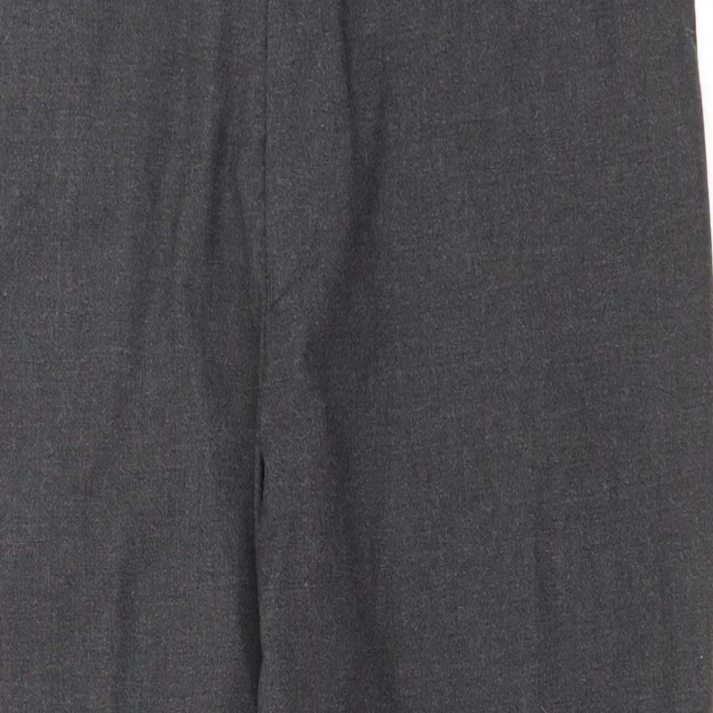 Preworn Mens Grey  Polyester Trousers  Size 34 in L28 in Regular Button