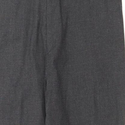 Preworn Mens Grey  Polyester Trousers  Size 34 in L28 in Regular Button