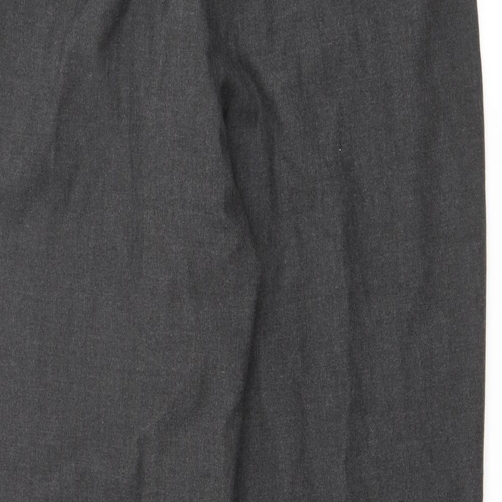 Preworn Mens Grey  Polyester Trousers  Size 34 in L28 in Regular Button