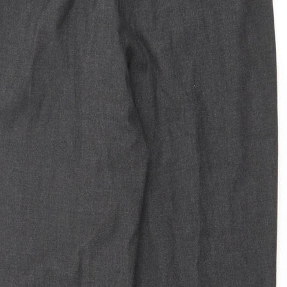 Preworn Mens Grey  Polyester Trousers  Size 34 in L28 in Regular Button