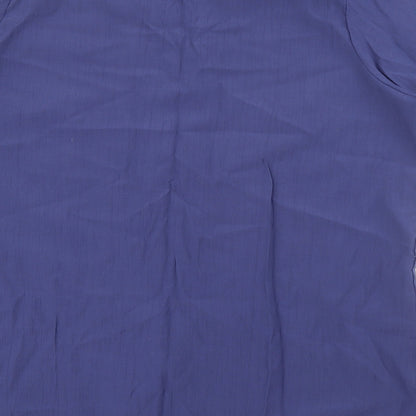 Womens UK Size 16 Preworn Blue Basic Button-Up