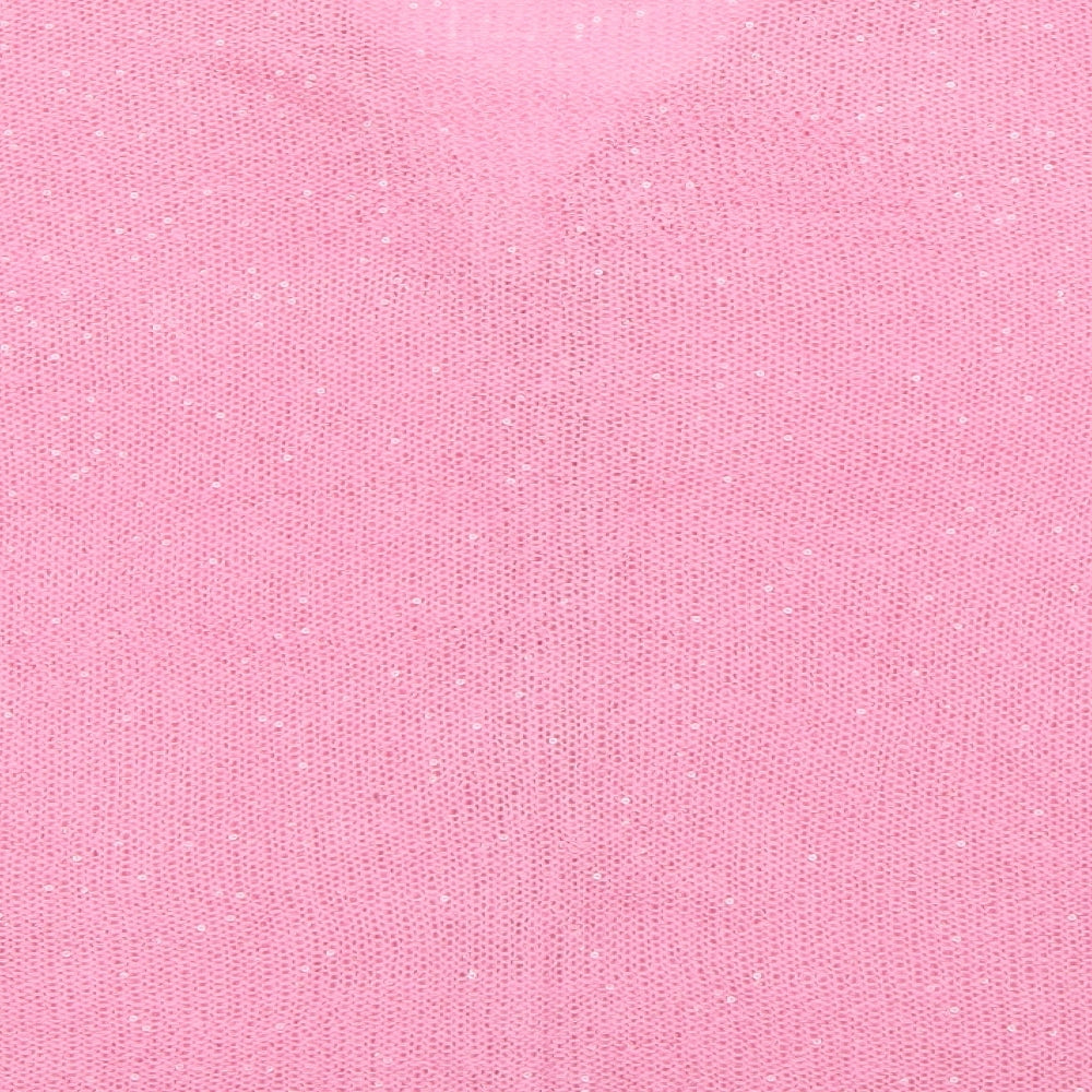 Womens UK Size 22 Michele Hope Pink Cardigan Jumper