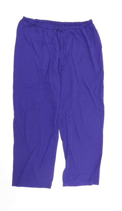 Womens UK Size 20 EWM Regular Fit  Blue Trousers