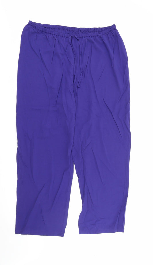 Womens UK Size 20 EWM Regular Fit  Blue Trousers