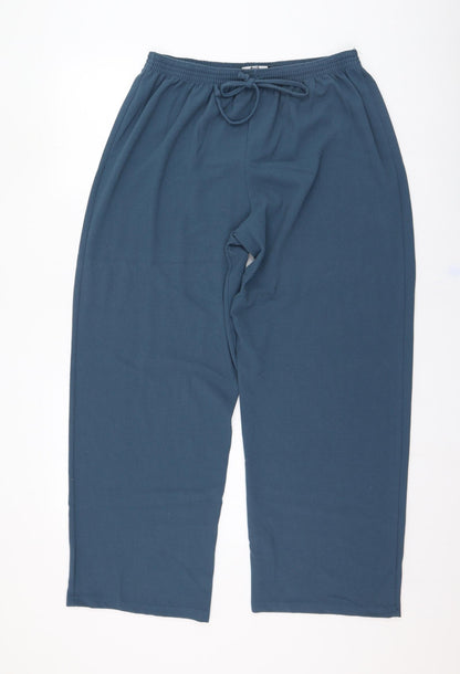 Womens UK Size 2XL Classic Image Regular Fit  Blue Trousers