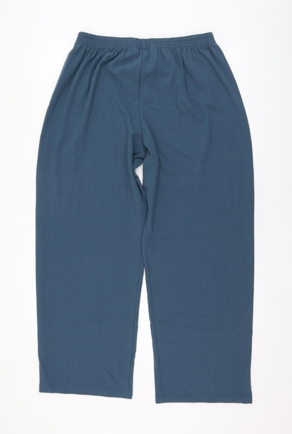 Womens UK Size 2XL Classic Image Regular Fit  Blue Trousers