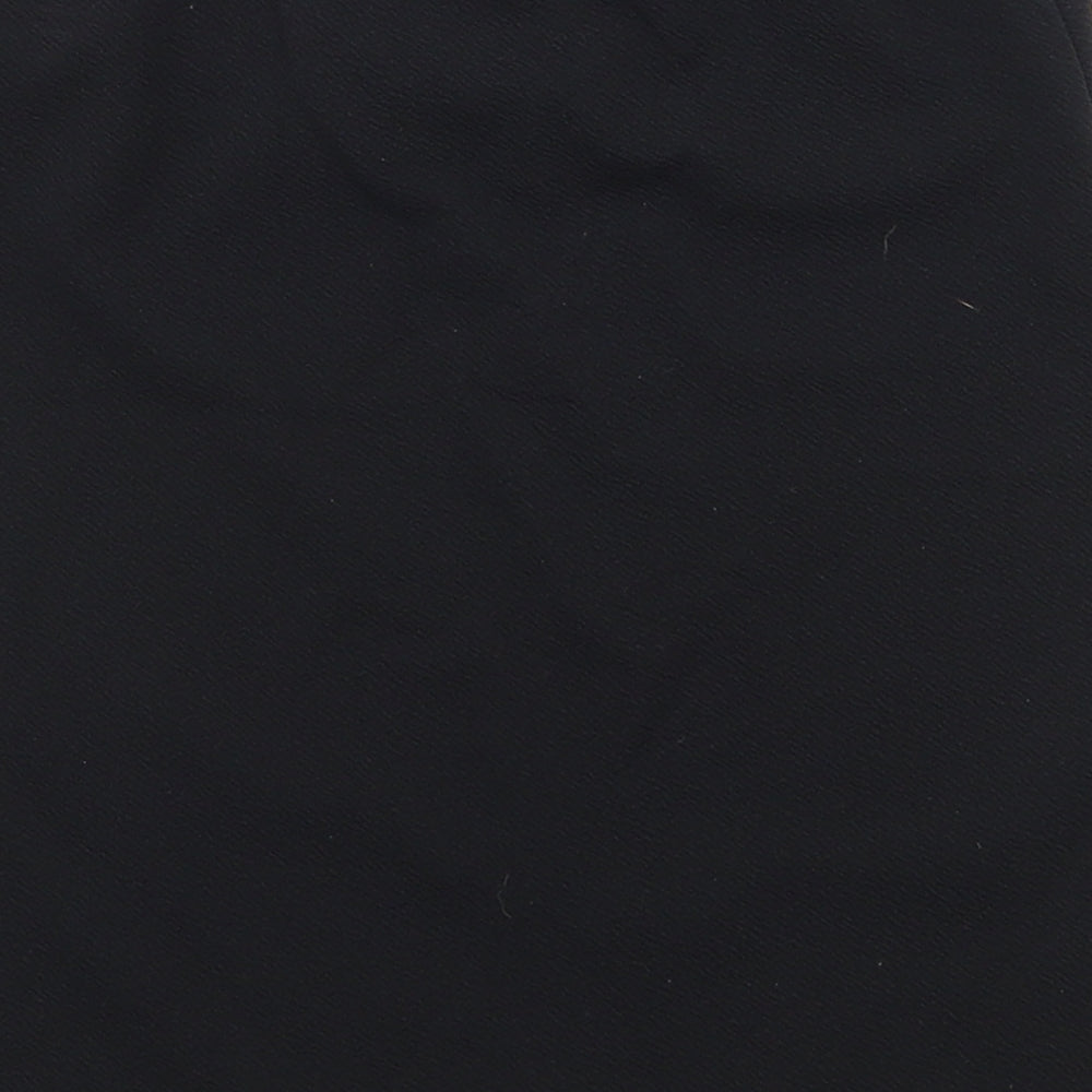 PRETTYLITTLETHING Womens Black  Polyester A-Line Skirt Size 8