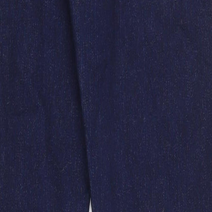 Denim & Co. Womens Blue  Cotton Skinny Jeans Size 12 L30 in Regular Zip