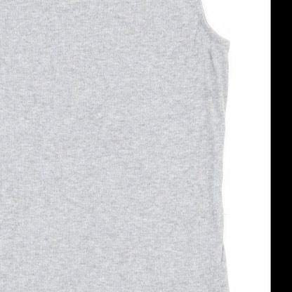 Primark Womens Grey  Polyester Basic Tank Size 6 V-Neck