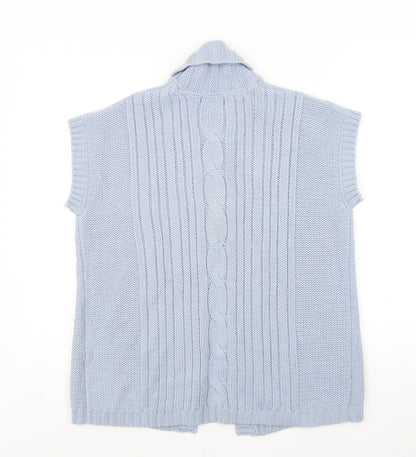 Gifford Fox Womens Blue V-Neck  Acrylic Cardigan Jumper Size 12