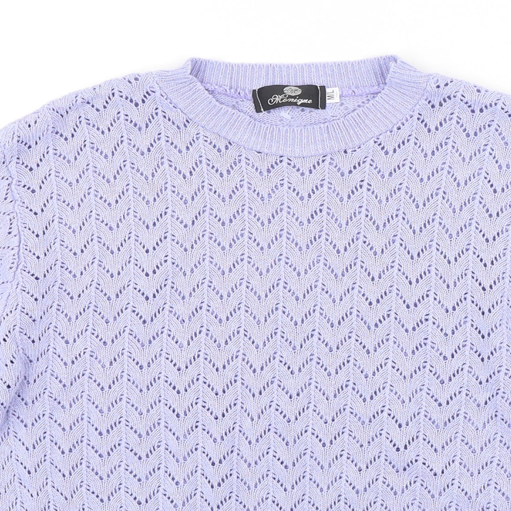 Womens UK Size M Monique Purple Pullover Jumper
