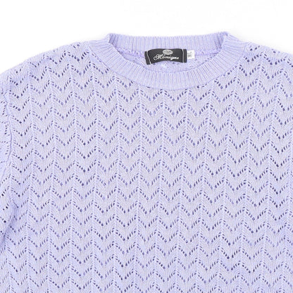 Womens UK Size M Monique Purple Pullover Jumper