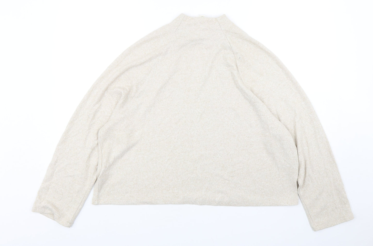 H&M Womens Beige  Viscose Pullover Sweatshirt Size L