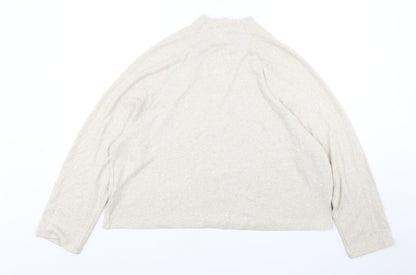 H&M Womens Beige  Viscose Pullover Sweatshirt Size L