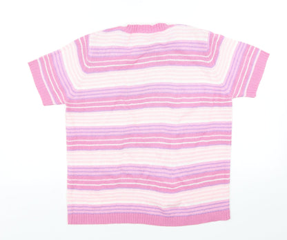 Womens UK Size 14 EWM Multicoloured Pullover Jumper