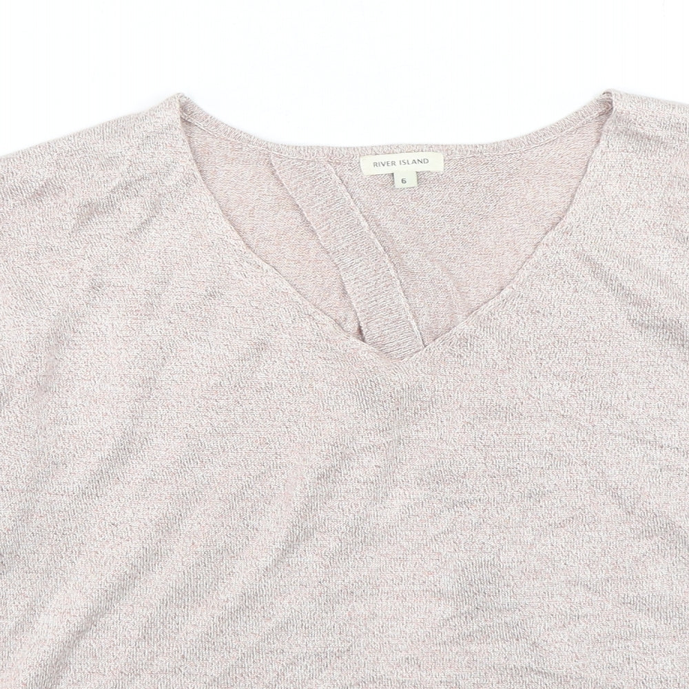Womens UK Size 6 River Island Pink Pullover Jumper