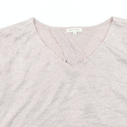 Womens UK Size 6 River Island Pink Pullover Jumper