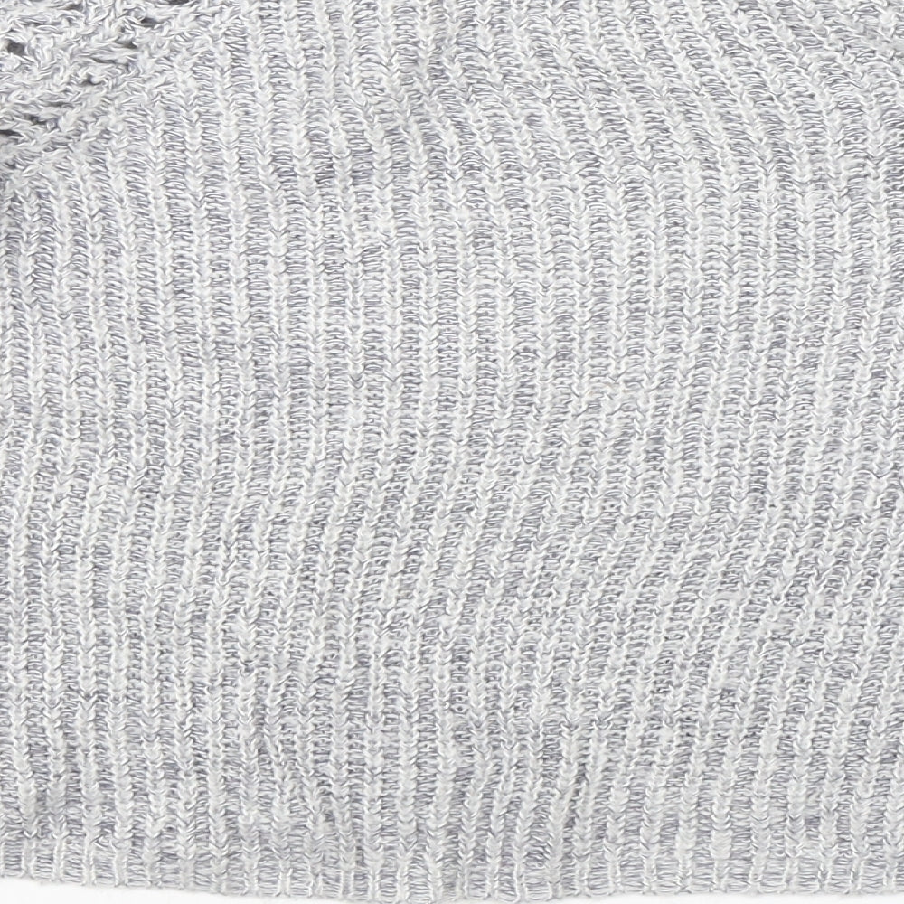 H&M Girls Grey Round Neck  Acrylic Pullover Jumper Size 11-12 Years