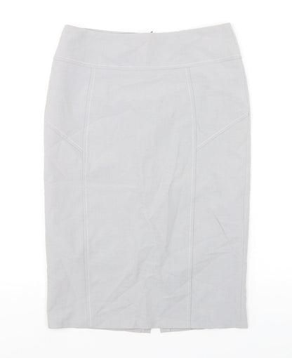 Szoszy Womens Grey  Viscose Straight & Pencil Skirt Size 8