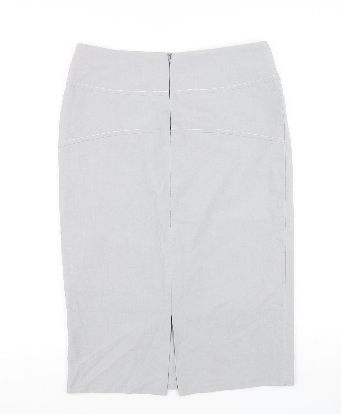 Szoszy Womens Grey  Viscose Straight & Pencil Skirt Size 8