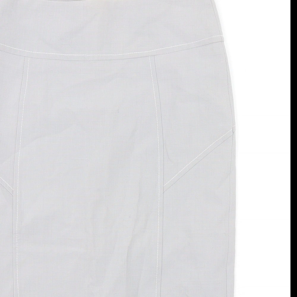 Szoszy Womens Grey  Viscose Straight & Pencil Skirt Size 8