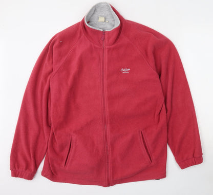 Cotton Traders Womens Pink  Polyester Full Zip Sweatshirt Size L  Zip