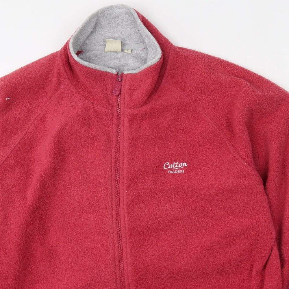 Cotton Traders Womens Pink  Polyester Full Zip Sweatshirt Size L  Zip