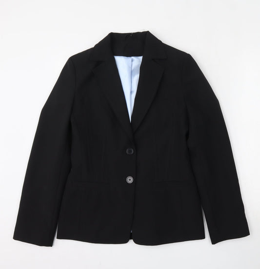 New Look Womens Black  Polyester Jacket Suit Jacket Size 10