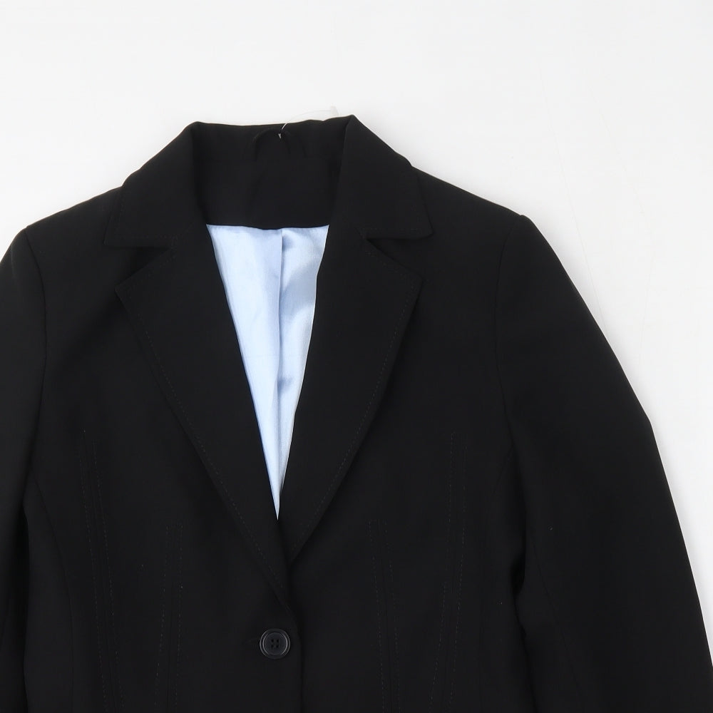 New Look Womens Black  Polyester Jacket Suit Jacket Size 10