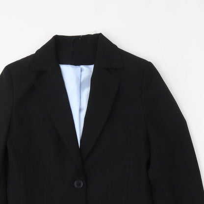 New Look Womens Black  Polyester Jacket Suit Jacket Size 10