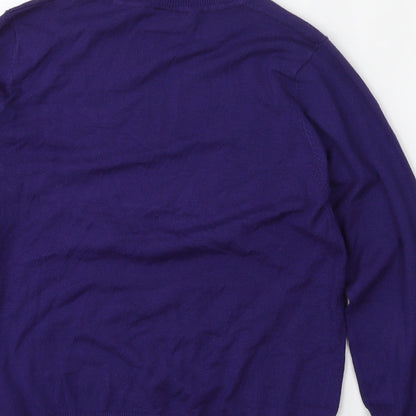 First Avenue Womens Purple Roll Neck  Viscose Pullover Jumper Size M