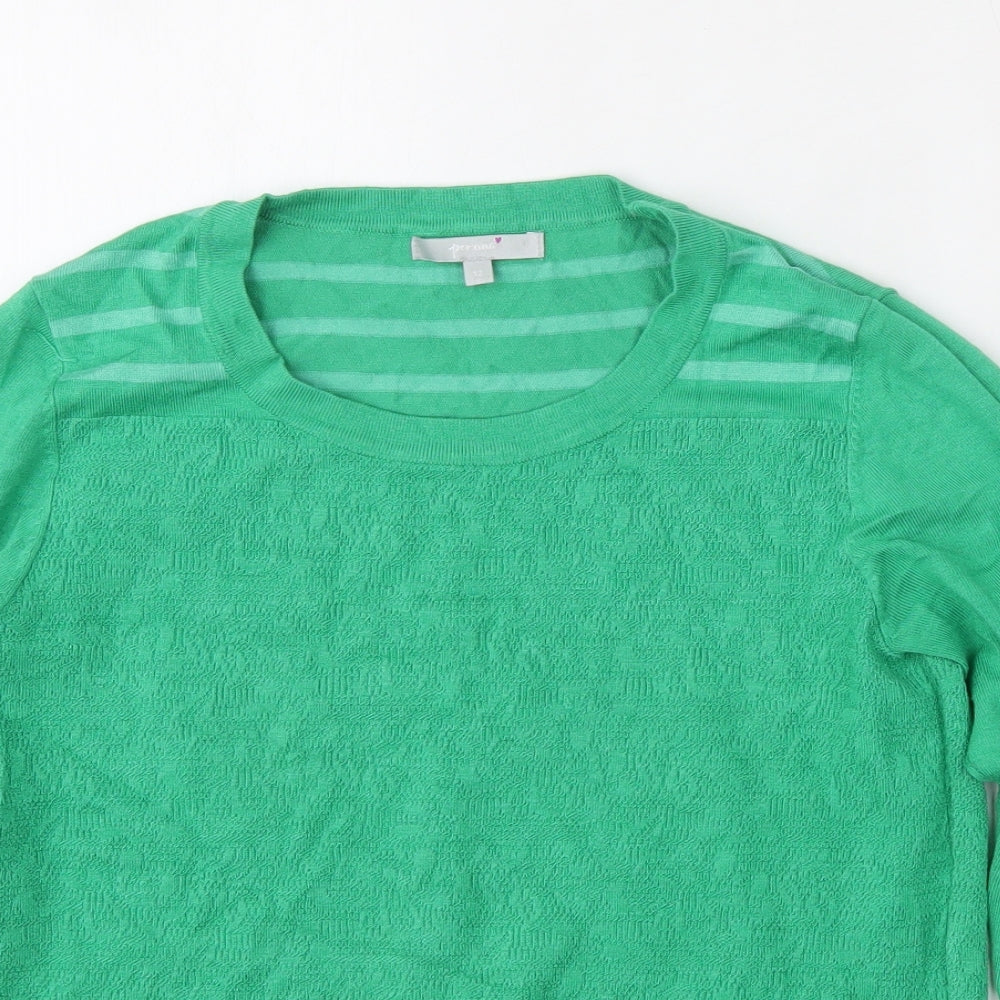 Womens UK Size 12 Per Una Green Pullover Jumper