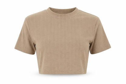 Womens UK Size M Shien Brown Basic T-Shirt