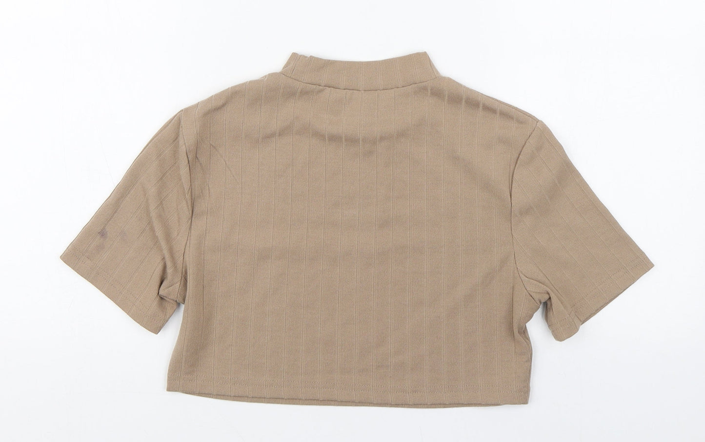 Womens UK Size M Shien Brown Basic T-Shirt