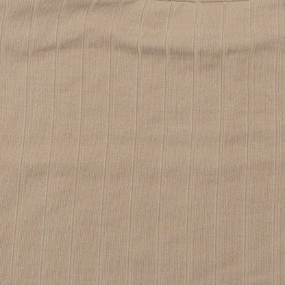 Womens UK Size M Shien Brown Basic T-Shirt
