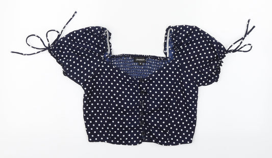 Womens UK Size 8 Chemistry Blue Basic Blouse