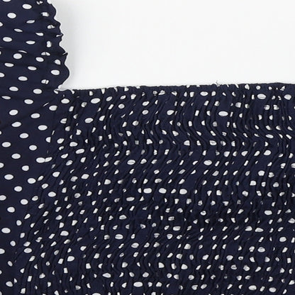 Womens UK Size 8 Chemistry Blue Basic Blouse