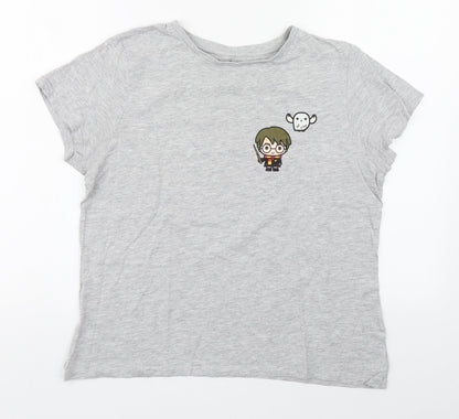 Primark Womens Grey  Viscose Basic T-Shirt Size M Round Neck