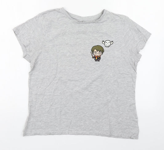 Primark Womens Grey  Viscose Basic T-Shirt Size M Round Neck