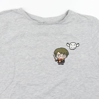 Primark Womens Grey  Viscose Basic T-Shirt Size M Round Neck