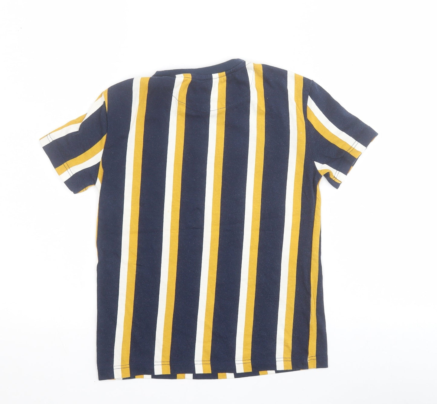 NEXT Boys Blue Striped 100% Cotton Pullover Polo Size 6 Years Crew Neck Pullover - 'Ltd Edition'