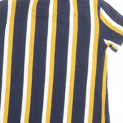 NEXT Boys Blue Striped 100% Cotton Pullover Polo Size 6 Years Crew Neck Pullover - 'Ltd Edition'