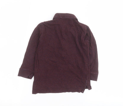 NEXT Boys Purple  100% Cotton Basic Polo Size 2-3 Years Collared Button - Car